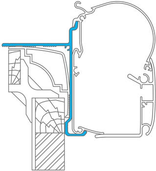 Dometic Perfect Wall (1100/1500/3800) Adapter für Bürstner/Hobby SQ, 300cm