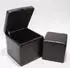 MCW 2er Set Sitzhocker Aufbewahrungsbox Carrara, Leder+Kunstleder 45x44x44cm braun