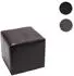 MCW 2er-Set Sitzhocker Carrara, Leder+Kunstleder 36x36x36cm braun