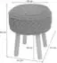 MCW Sitzhocker J43 Fußhocker 45x41cm rund Makramee/Strick Stoff/Textil dunkelgrau