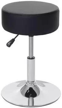 MCW C22 Schminkhocker h&ouml;henverstellbar &Oslash; 35cm Kunstleder schwarz