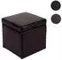 MCW Sitzhocker Aufbewahrungsbox Carrara Leder+Kunstleder 45x44x44cm braun