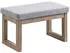 HomCom Fußbank mit Massivholzbeinen grau 68Lx38Bx42H cm