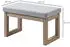 HomCom Fußbank mit Massivholzbeinen grau 68Lx38Bx42H cm