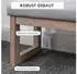 HomCom Fußbank mit Massivholzbeinen grau 68Lx38Bx42H cm