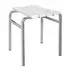 Brillantbad BELP Hocker Edelstahl Kunststoff poliert 44x45x40 cm