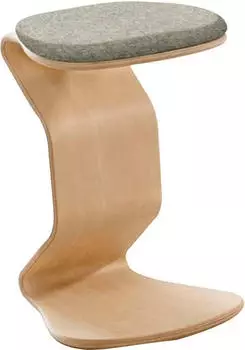 Mayer Sitzhocker myERCOLINO medium Holz grau 30x45x32cm (1116 96 32 044)