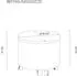 Echtwerk Sitzhocker Mary mit Stauraum Stoff grau Ø 45x41cm (EW-SH-0411)