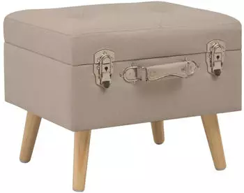 vidaXL Hocker mit Stauraum 3 Stk. Beige Stoff (247524)