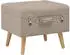 vidaXL Hocker mit Stauraum 3 Stk. Beige Stoff (247524)