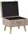 vidaXL Hocker mit Stauraum 3 Stk. Beige Stoff (247524)