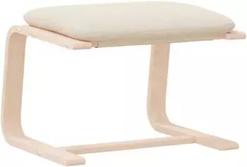 vidaXL Fußhocker Creme Stoff