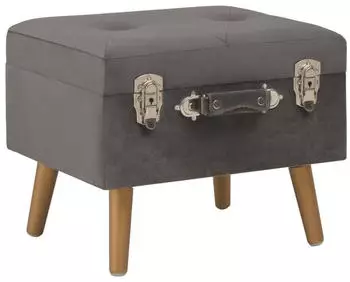 vidaXL Hocker mit Stauraum 40 cm Samt Grau (9839.329253)
