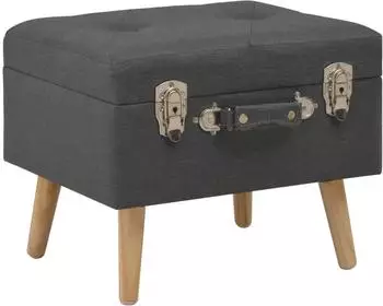 vidaXL Aufbewahrungshocker 40cm Dunkelgrau Stoff (247520)