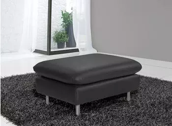 Places of Style Hocker Redding. B/H/T: 80 cm x 43 cm x 60 cm, NaturLEDER Madras, schwarz (28317732)