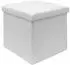 Intirilife Faltbarer Sitzhocker 38 x 38 x 38 cm weiß Textil IL-101058
