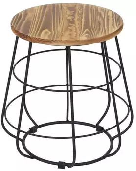 MCW Sitzhocker mit Stauraum MCW-A80 Aufbewahrung, Industriedesign Echtholz &Oslash;35cm