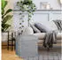 Relaxdays Sitzhocker mit Stauraum faltbar, Stoff schwarz 38x38x38cm (10019047.46)