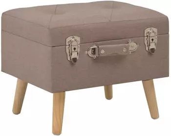 vidaXL Hocker mit Stauraum 3 Stk. Braun Stoff (247525)