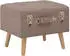 vidaXL Hocker mit Stauraum 3 Stk. Braun Stoff (247525)
