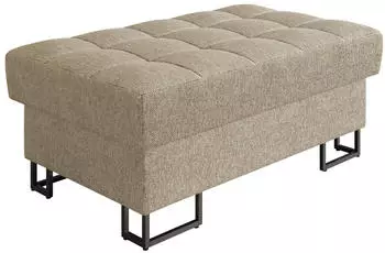 Mirjan24 Laris Polsterhocker Rechteckig Textil Naturfarben, 106x44x67cm