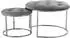 Kayoom Becky 825 Hocker 2er-Set, rund, Retro-Stil, Grau/Silber (Becky 825)