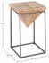 Bizzotto Prismy Hocker Tannenholz, Stahlgestell, 25,5x25,5x46cm (Prismy)