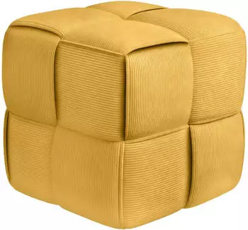 CLP Forinta Cord Sitzhocker quadratisch, Gelb (326737)