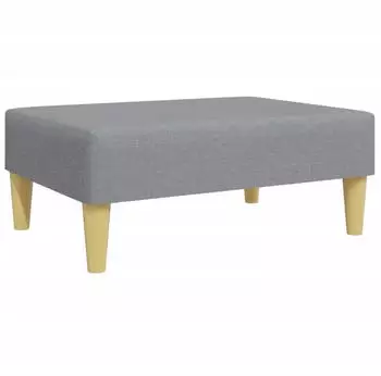 vidaXL Fu&szlig;hocker 77x55x31cm Stoff Hellgrau (379553)