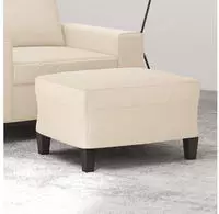 vidaXL Fu&szlig;hocker Beige 60x50x41 cm Mikrofasergewebe