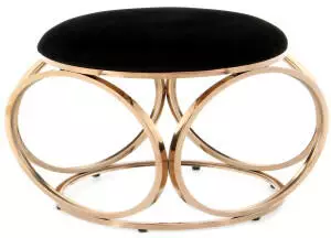 Kayoom Whitney 325 Hocker Samt rosa/ros&eacute;gold, Stahlgestell (Whitney 325)