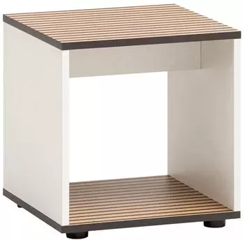 Schildmeyer Katta Hocker Akustikpaneeloptik, wei&szlig; matt, 40x40x42cm (158595)