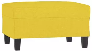 vidaXL Fu&szlig;hocker Stoff Hellgelb 70x55x41cm (349352)