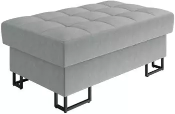 Mirjan24 Laris Polsterhocker Rechteckig Kaschmir Metallfüße 106x44x67cm