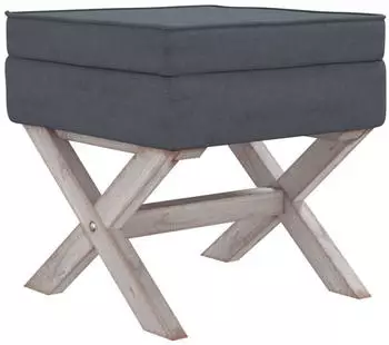 vidaXL Hocker mit Stauraum Samt Dunkelgrau 45x45x49cm (344519)