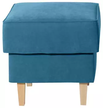Max Winzer Lorris Sitzhocker Velourstoff petrol, 53x53x45cm (2900-5100-2051717-F01)