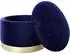 Playboy SUE Pouf rund Samt dunkelblau mit Stauraum, 55x35cm (39820559-0)