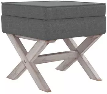 vidaXL Sitzhocker mit Stauraum Stoff Dunkelgrau 45x45x49cm