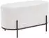 SalesFever Polsterhocker Cord-Optik, Beige, 80x42x40cm, Metall-Gestell (369326)