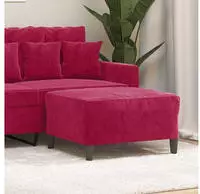 Fu&szlig;hocker Weinrot 70x55x41 Cm Samt Vidaxl