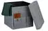 Relaxdays Faltbarer Sitzhocker mit Stauraum 40L, Grau, 38x38x38cm