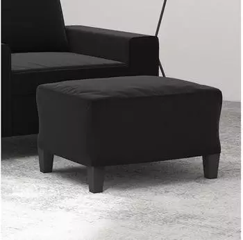 vidaXL Fu&szlig;hocker Mikrofasergewebe Schwarz 60x50x41cm (349344)