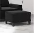 vidaXL Fußhocker Mikrofasergewebe Schwarz 60x50x41cm (349344)