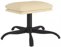 vidaXL Fu&szlig;hocker Creme 60x60x36 cm Stoff