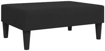 vidaXL Fu&szlig;hocker Schwarz 77x55x31cm Samt (379560)