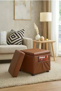 Heinz Hofmann Furniture Sitzhocker Hocker mit Stauraum (4447) braun