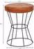 Wohnling Sitzhocker Echtleder rund 35x48x35 cm (WL6.093)