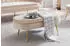 SalesFever Sitzpouf oval Samt-Stoff 99x44x40 cm beige/gold
