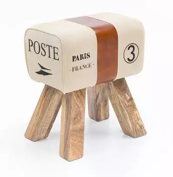 Finebuy Sitzhocker Turnhocker 40x30x47 cm beige