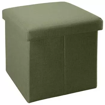 Intirilife Faltbarer Sitzhocker 30x30x30 cm Textil gr&uuml;n IL-100045